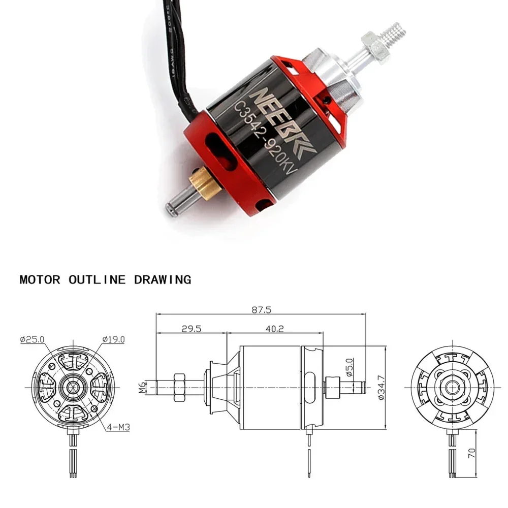 1/2/4 Uds 3542 920KV 1400KV Mo - Brushless Motor Thrust Test Stand reseña y precio